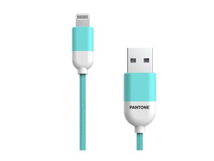 KABEL PANTONE MFI USB-A - LIGHTNING 1,5M, 2,4A, NIEBIESKO-ZIELONY [GSM174228]