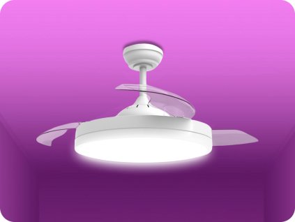 WENTYLATOR SUFITOWY Z PILOTEM. 36W, 2000LM, 6 PRĘDKOŚCI, 35W, 45 DB CCT, BIAŁY [FANKKWH10G]