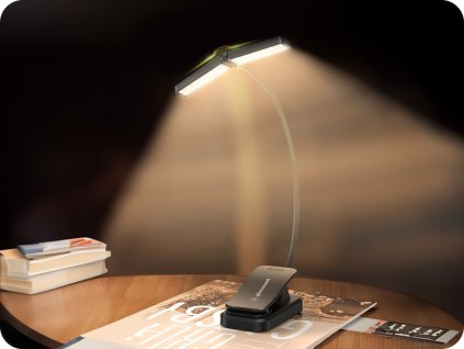 Lampa akumulatorowa mini z klipsem 2lm-63lm, 5V, 1000mAh, 2700/4000/6000K, czarna [073391]