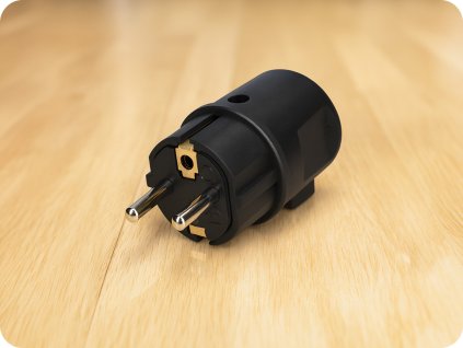 Solight wtyczka do wilgotnych pomieszczeń kątowa IP44 czarna [P76A]