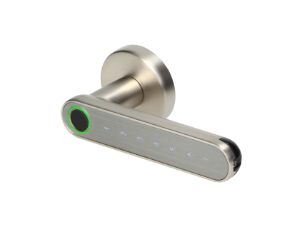 smart handle with touch keypad and fingerprints reader bluetooth 4 0 nickel