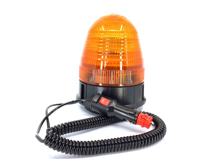 LED Lampa ostrzegawcza z magnesem 16x3W, 12-24V, pomarańczowa [ALR0021]