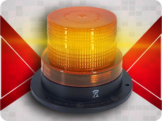 Lampka ostrzegawcza dachowa LED, 20W, 12-24V, pomarańczowa [L0009-ALR]