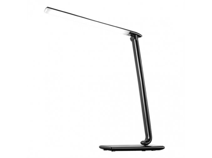 Lampa stołowa LED Solight z funkcją ściemniania, 12W, wybór temperatury światła, USB, czarny połysk (WO37-B)