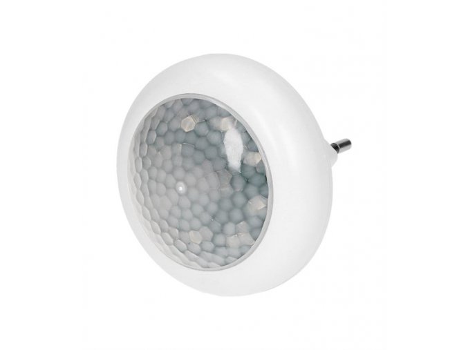 Lampka nocna LED z wtyczką zmierzchową i czujnikiem PIR, 120°, 8xLED, 40lm, 6500K (LA-2)