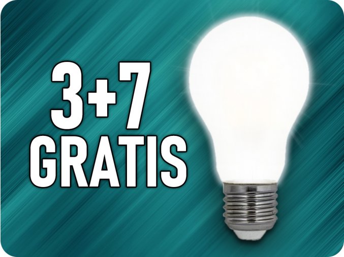 Żarówka LED E27 Filament Frost Cover 7W, 840lm, 2700K, 3+7 gratis!