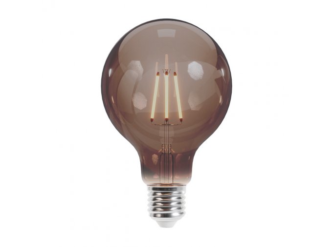 Żarówka LED E27 Retro Filament 4W, 400lm, G95, dym, 2000K