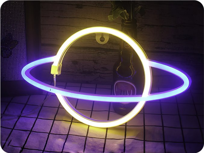 Dekoracja LED Forever Light Neon -SATURN, , 3xAA/USB (RTV100228)