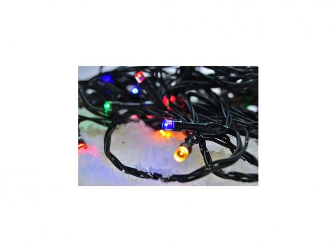 Łańcuch Świąteczny Solight LED, 50 diod LED, 5m, zasilanie 3m, 8 funkcji, timer, IP44, wielokolorowy [1V110-M]