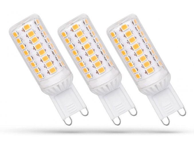 Żarówka Spectrum LED G9 ściemnialna, 4W, 460lm, 4000K, opak. 3 szt. [WOJ+14485_4W]