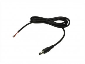 Kabel ze złączem do paska LED 2,1x5,5mm, męski, czarny (48220)