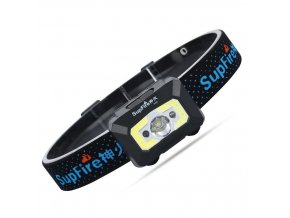 Akumulatorowa latarka czołowa LED Supfire X30, 5 trybów + czujnik, ładowanie przez Micro-USB, 5W, 340lm, 120m