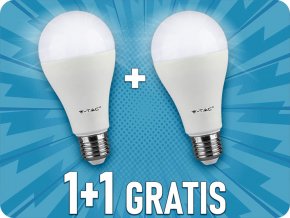 E27 Żarówka LED 15W, 1350 lm, A65, 1+1 gratis!