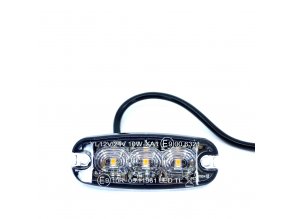 Lampa ostrzegawcza LED 3xLED, smukła, 12/24V [LW0036-2]