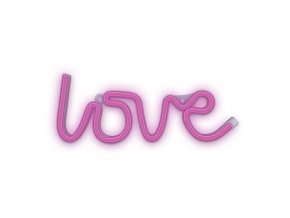 Dekoracja LED Forever Light Neon - LOVE, różowa, 3xAA/USB