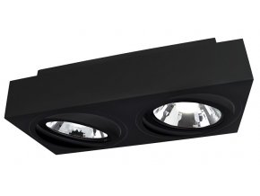 Lampa wpuszczana Spectrum na żarówkę 2xAR111 czarna [SLIP005050]