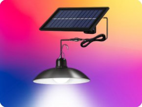 Solarna lampa wisząca Superfire z pilotem. kontrola, maks. 6 W, 2200 mAh, IP44 [FF10-B]