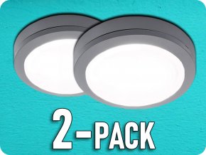 Solight LED Zewnętrzne oświetlenie okrągłe, szare, 13W, 910 lm, 4000K, IP54/2-PACK! [WO746]