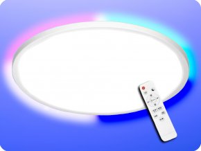 Lampa sufitowa LED ORNO sterowana pilotem. 36W, 3500lm, RGB+CCT, IP20 [AD-PL-6514WLZM/CCT]