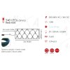 Sieć LED 2mx1.5m wysokość, 240LED, z adapterem, CW, bez funkcji, kabel zielony (X08240211)