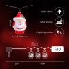 Łańcuch solarny LED, SANTA, 3,8m, 10XSANTA, 2 tryby, IP44, 5500K-6500K [102704VRK]