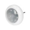 Lampka nocna LED z wtyczką zmierzchową i czujnikiem PIR, 120°, 8xLED, 40lm, 6500K (LA-2)