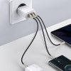 Adapter szybkiego ładowania Baseus 2xUSB, USB-C, PD, 3A, 30W, biały