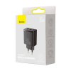 Adapter szybkiego ładowania Baseus 2xUSB, USB-C, PD, 3A, 30W, czarny