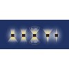 Kinkiet LED LEDOM 2x3W, 450lm, IP54, czarny, 1+1 gratis! [478177]