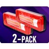 Tylne światło LED, dynamiczny kierunkowskaz, 12/24V, 6 funkcji/2-PACK!