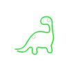 Neolia Dekoracja LED Neon Dinozaur zielony 5V USB [RTV100298]
