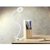 Lampa stołowa LED Solight z możliwością ściemniania i klipsem 8W, 300lm, DC5V, regulowana temperatura światła, USB, biała [WO66-W]
