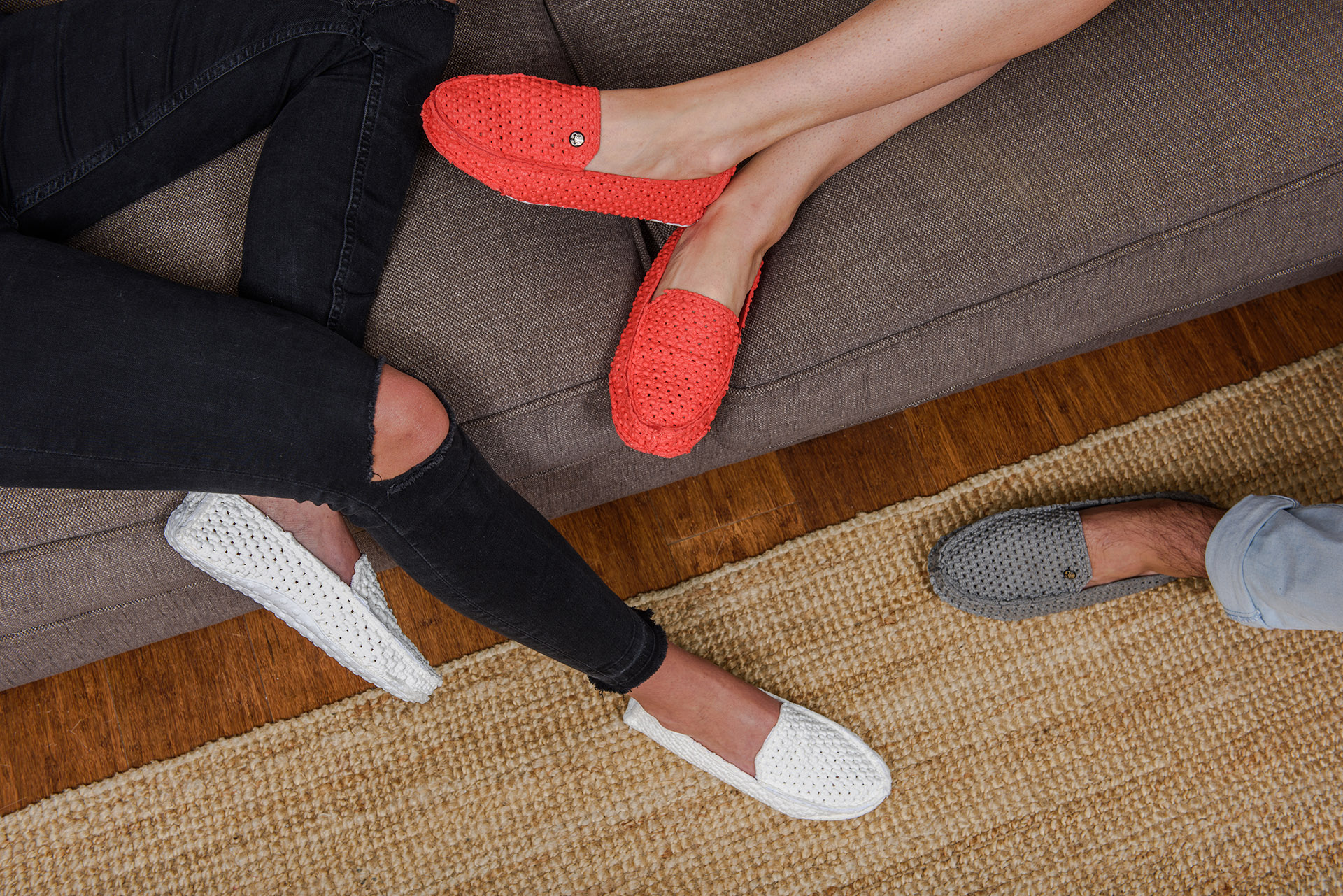 ledd shoes red gray white, variable colours