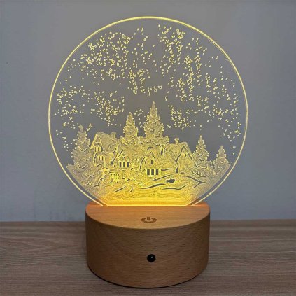 LED lampa Zimná krajina
