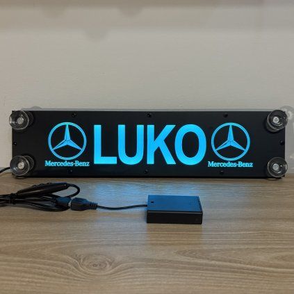 LED menovka Mercedes Benz– 45x10cm