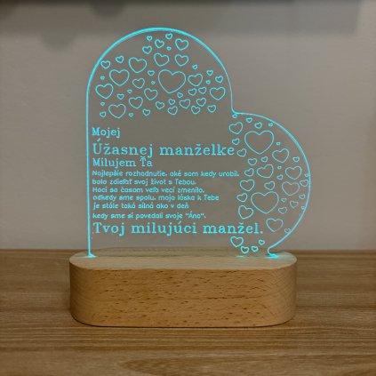LED lampa Vyznanie manželke