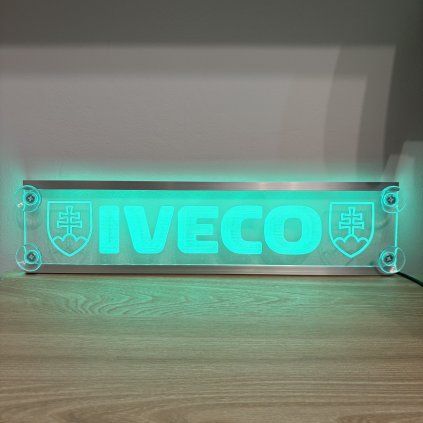 LED plexi nameplate IVECO + SR emblem  – 45x10cm