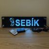 LED menovka Chlapec so smajlíkom – 45x10cm