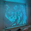 LED tabuľa Vlk a žena 300x300mm