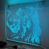 LED tabuľa Vlk a žena 300x300mm