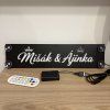 LED menovka Kráľ a Kráľovná – 45x10cm
