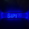 LED plexi menovka Vlastné logo +  “Vlastný text” – 45x10cm