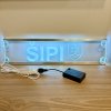 LED plexi menovka Vlastné logo +  “Vlastný text” – 45x10cm