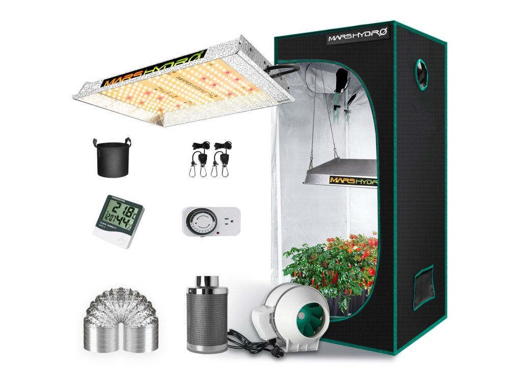 grow tent with light and filter