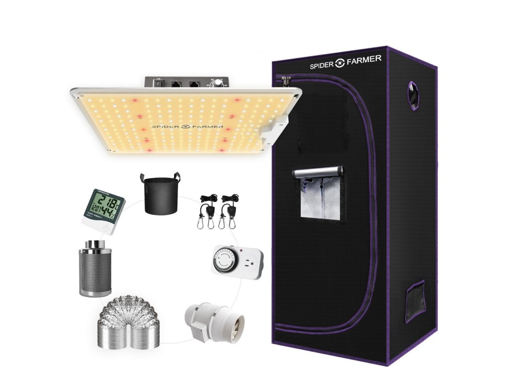 New Sf1000 Led Grow Light Full Spectrum 70x70x160cm Grow Tent Kits Carbon Filter Indoor Ledgrowshop