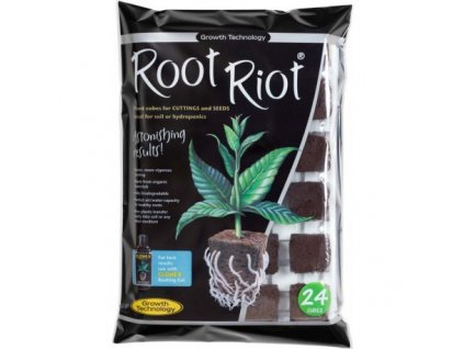 Root Riot 24 - planting cubes in the planter