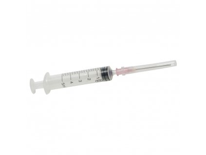 Syringe with blunt needle for collecting 5 ml solvent solution