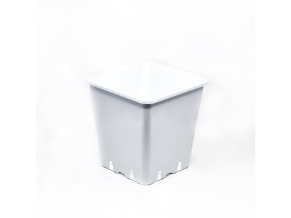 Plastic flower pot white 25x25x26 - 11L (100pcs)