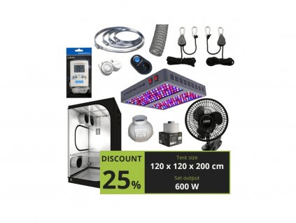MEDIUM 600w (120x120x200cm) + Viparspectra R900