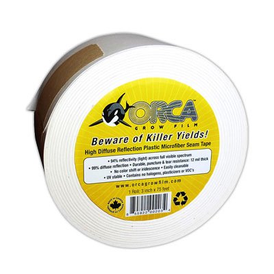 ORCA white adhesive tape, 6.35cm x 22.9m